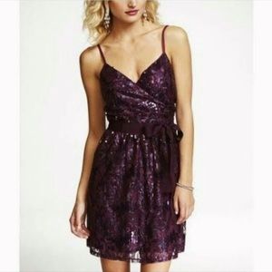 NWT Express purple sequin dress
